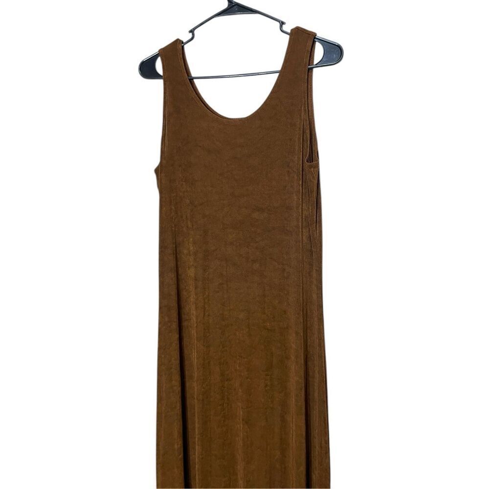 Vintage Coldwater Creek Brown Maxi Dress And Cardigan Set Size M - Picture 3 of 13
